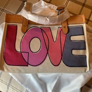 Coach Bonnie Cashin LOVE canvas tote
